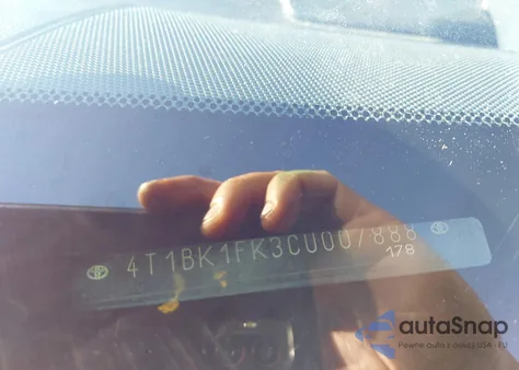 2012 Toyota Camry Se V6 from USA, damaged, VIN 4T1BK1FK3CU007888